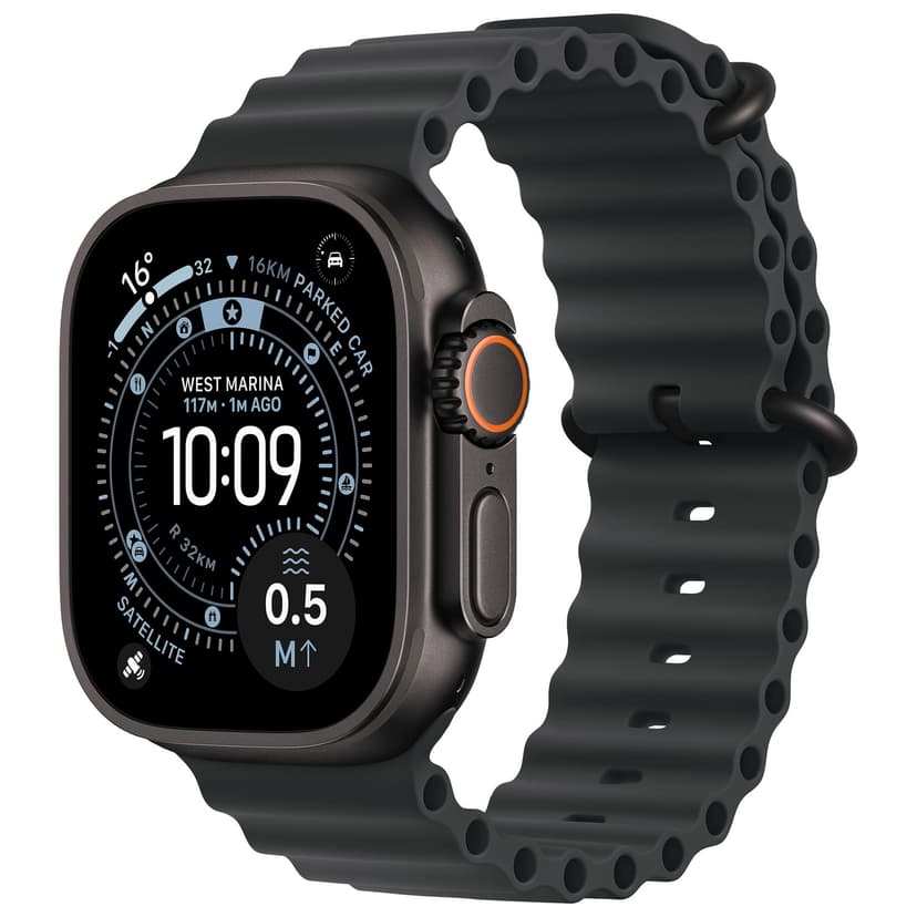 Open Box - Apple Watch Ultra 3 (GPS + Cellular) 49mm Black Titanium Case with Black Ocean Band
