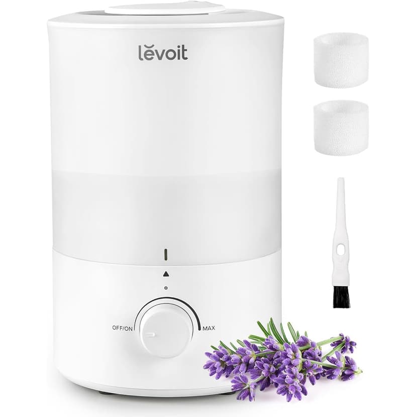 LEVOIT Humidifiers for Bedroom Large Room, 3L Cool Mist Top Fill Oil Diffuser for Baby Nursery and Plants, 360 Degree Nozzle, Quiet Rapid Ultrasonic Humidification for Home Whole H