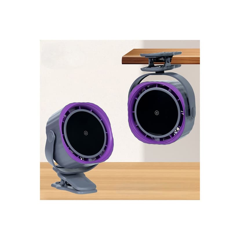 Portable Clip-On Fan with Digital Display, 360° Adjustable, Strong Airflow & Quiet Motor, Rechargeable USB Desk Fan with Clamp for Baby Stroller, Car, Treadmill, Office, Bedroom