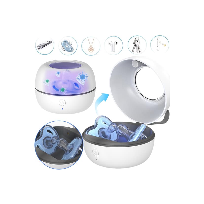 Portable Pacifier Sanitizer, UV Light Sanitizer Box,