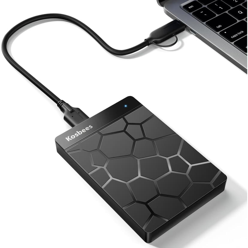 500GB Ultra Slim Portable External Hard Drive USB HDD for PC, Mac, PS4 & Xbox