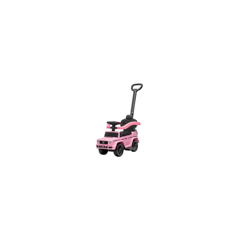 Best Ride On Cars Kids Outdoor Stroller Mercedes G-Wagon 3 in 1 Push Car, Baby Pink