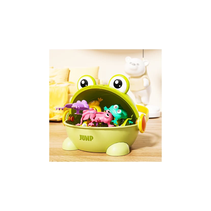 Green Bouncing Frog Baby - Educational Toy for Kids, Press and Press to Make the Frog Jump, a Green Toad for Parents and Children, Interactive Game