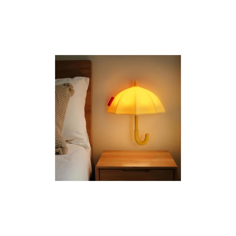 Cute Umbrella Night Light, 3-Level Dimmable, 30-Min Timer, for Kids, Babies, Bedroom, Nursery