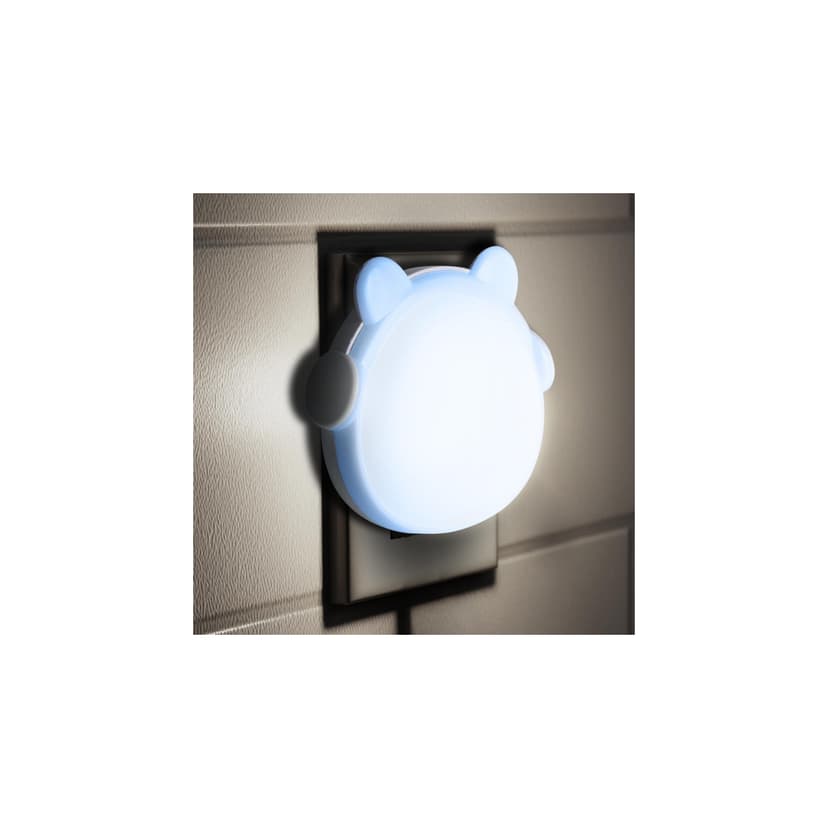 Cute Headphone Bear LED Night Light, Automatic sensor, Glare-Free Warm Light, Ideal for Baby Nursery & Kids Bedroom