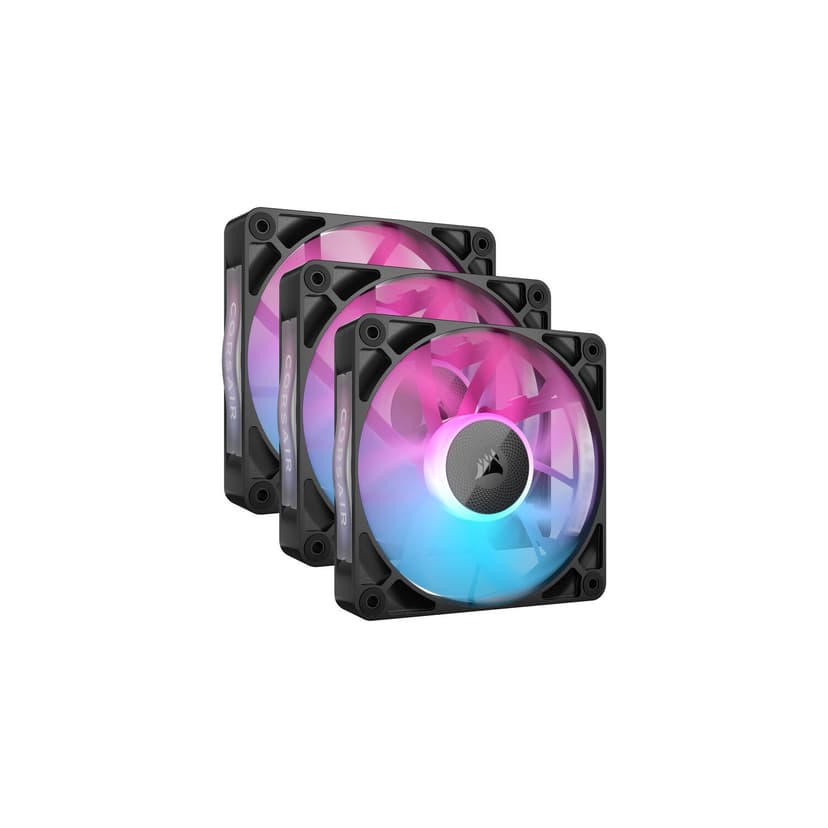 Corsair iCUE LINK RX120 RGB 120mm PWM Computer Case Fan Starter Kit (3-pack) - Black (CO-9051018-WW)