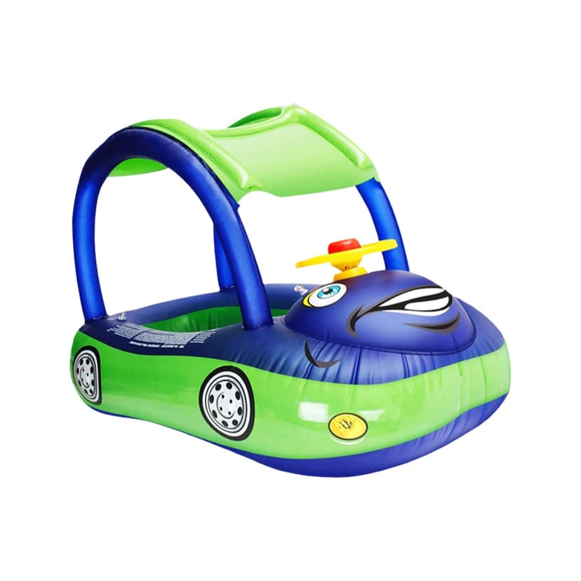 Baby Pool Float with Canopy Inflatable Swim Ring for Toddlers