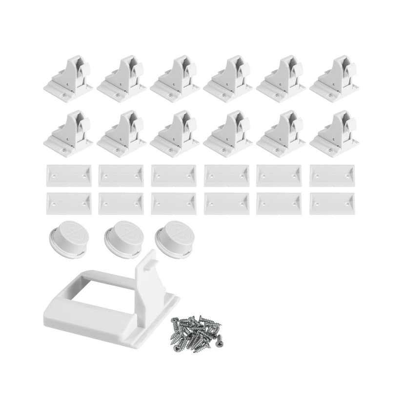 Magnetic Cabinet Lock - Child Safety Lock Set - 12 Locks + 3 Keys - Easy Install - White - 1set
