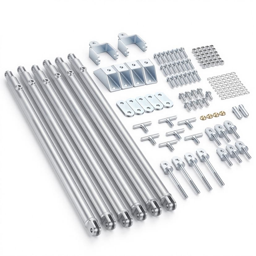 VEVOR 191023JT's Strong Arm Jack Stabilizer Kit , Fits for 5th Wheel RV and Travel Trailer Kit, Fifth-Wheel Jack Stabilizer for Telescopic System,Reduces Chassis Movement,Easy Bolt