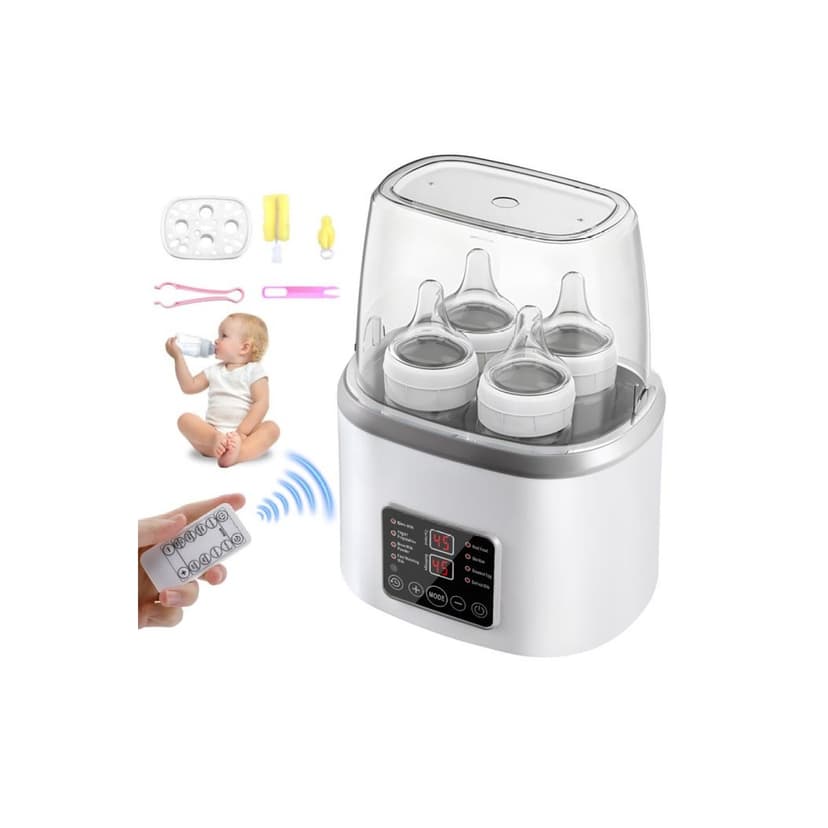 Baby Bottle Warmer - Electric Milk Heater - Gray - Remote Control - 1pc