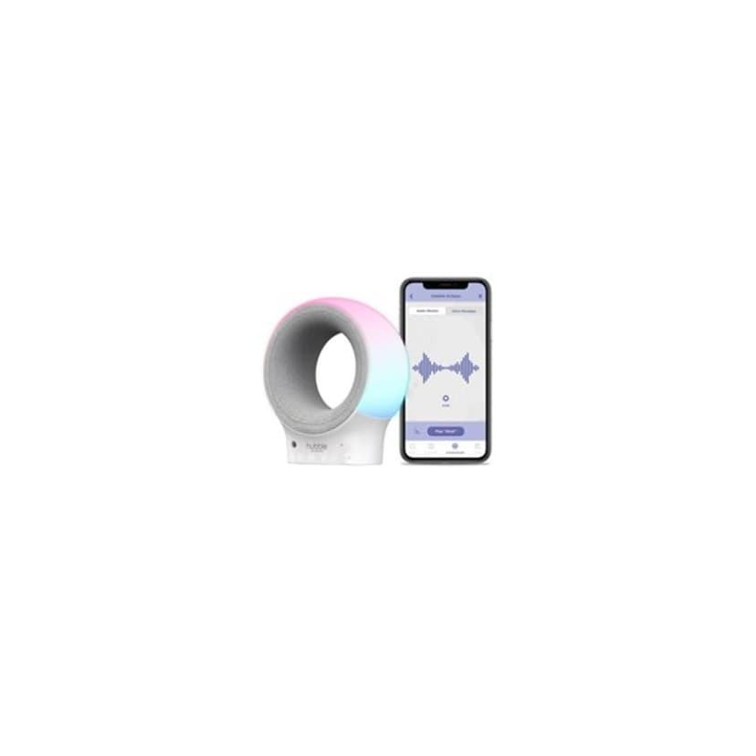 Hubble Eclipse Monitor - Smart Soother and Wi-Fi Audio Monitor with Multi-Color Night Light, Preloaded Lullabies, Soothing Sounds, Bedtime Stories - Bluetooth Speaker - open box