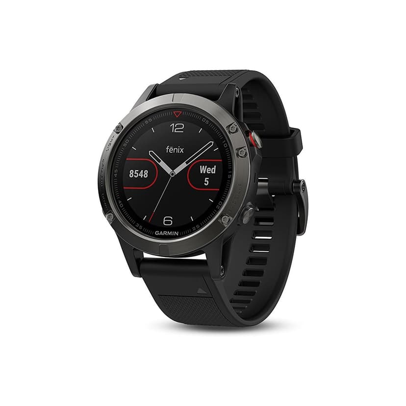 Refurbished (Fair) - Garmin 010-01688-00 Fenix 5-Slate Gray/Black Band Regular Glass