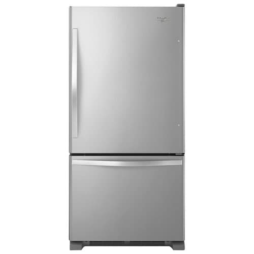 Whirlpool 33" 21.9 Cu. Ft. Bottom Freezer Refrigerator with LED Lighting - Stainless Steel