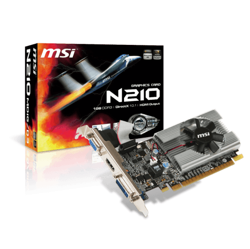 MSI 210 1GB DDR3 PCI Express 2.0 x16 (N210-MD1G/D3), Graphics card