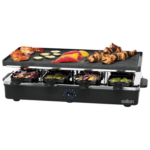 Salton Non-Stick Raclette Party Grill with Griddle