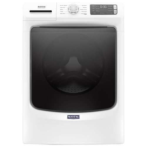 Maytag 5.2 Cu. Ft. (IEC) Front Load Washer with PowerWash, Fresh Hold, Steam, 15-Minute Quick Wash, and Sanitize Cycle - Energy Star (MHW5630HW) - White