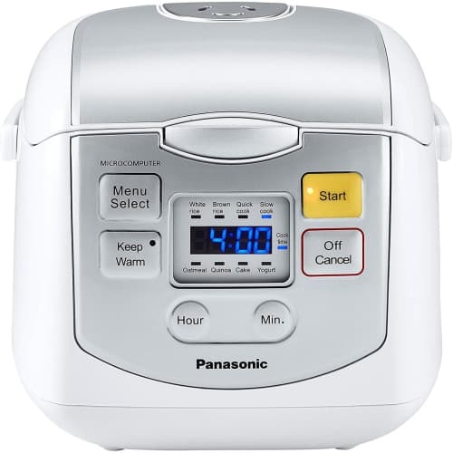 Panasonic Rice Cooker (SRZC075W) 4-cup, Microcomputer Controlled-White
