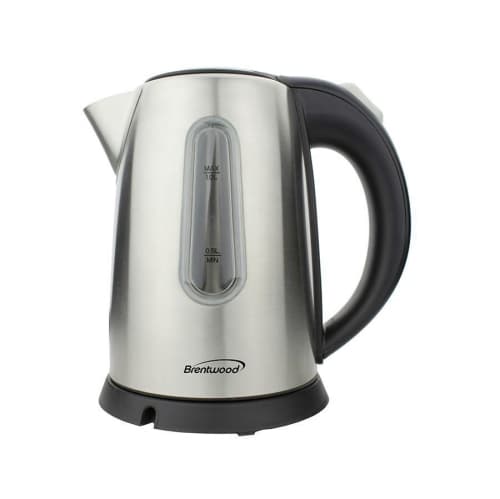 Brentwood 1-Liter Stainless Steel Cordless Electric Kettle