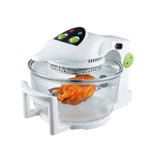 Vesta Tabletop Halogen Oven, Oil-Less Air Fryer, VHO-D11 1200W 12L, White Color with Time/Temperature Dials and Recipes