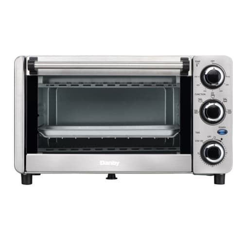 Danby Stainless Steel 0.4 cu ft 4 Slice Countertop Toaster Oven