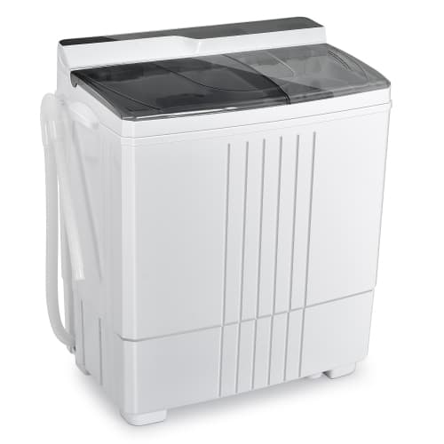 Costway Twin Tub Portable Washer with Drain Pump - Grey + White