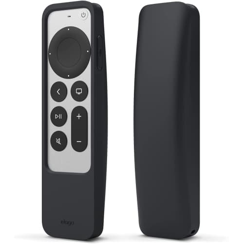 elago R5 Locator Case Compatible with 2021 Apple TV Siri Remote and Compatible with Apple AirTag - Lanyard Included, Heavy Shock Absorption, Drop Protection, Full Access to All Functions (Black)