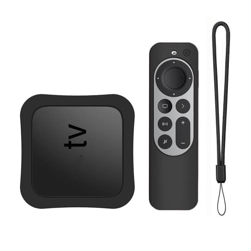Silicone Remote Case and TV Box Case for Apple TV 4K/Apple TV HD, Black