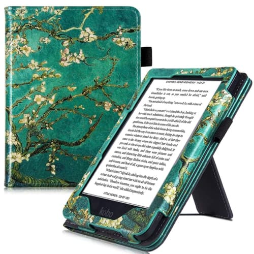 BOZHUORUI Stand Case for Kobo Clara HD eReader (Model N249 - 2018 Release) - Premium PU Leather Protective Sleeve Cover with