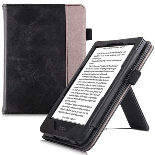 BOZHUORUI Stand Case for Kobo Clara HD eReader (Model N249 - 2018 Release) - Premium PU Leather Protective Sleeve Cover with