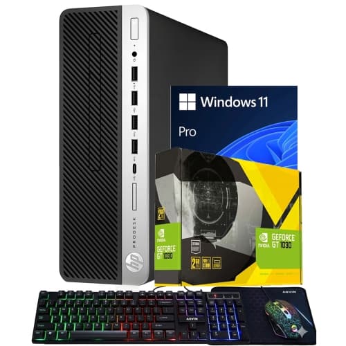 HP Gaming Desktop PC | Intel Core i7 upto 4.60GHz | 32GB RAM 512GB SSD | Nvidia 2GB Graphics card | Gaming Keyboard Mouse | Windows 11 Pro - Refurbished (Excellent)