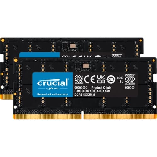 Micron Technology 64GB DDR5 4800MHz Laptop Memory (CT2K32G48C40S5)