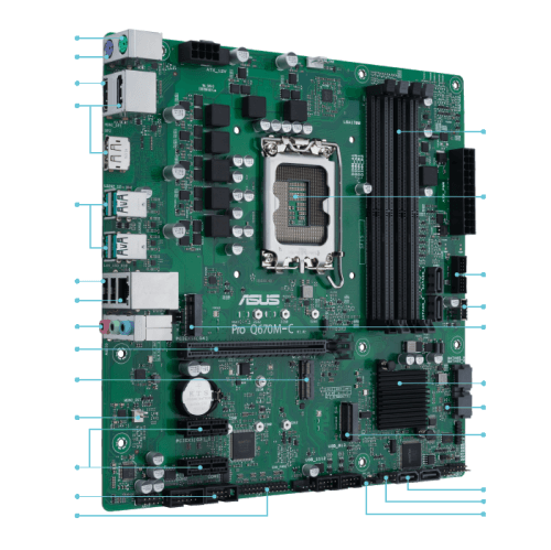ASUS Micro-ATX LGA1700 Motherboard (PRO Q670M-C-CSM)