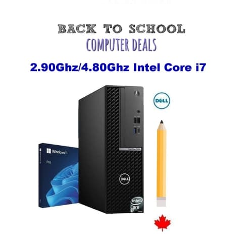 Refurbished (Excellent) Dell Computer School/Office SSD PC desktop(Fast 2.90Ghz@4.80Ghz Intel Core i7-10th Gen)32GB Ram/1.0TB SSD Storage/Windows 11 Pro)