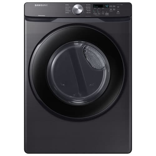 Samsung 7.5 Cu. Ft. High Efficiency Front Load Electric Dryer with Sensor Dry (DVE45T6005V/AC) - Black Stainless Steel