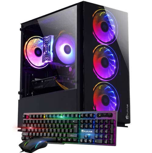 Gaming PC Desktop - Intel Core i7 Processor - 32GB DDR4 RAM - 1TB SSD - GeForce RTX 5060 GDDR7 - WiFi - Windows 11 Pro