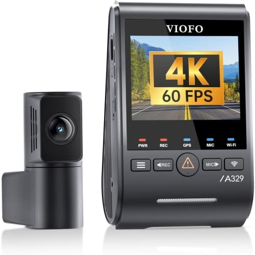 VIOFO A329S 4K 60FPS Dash Cam Front & Rear, 4K+2K Dual Camera, Dual STARVIS 2 Sensors, Wi-Fi 6 App Control, Parking Mode, Supports 4TB SSD & 512GB microSD