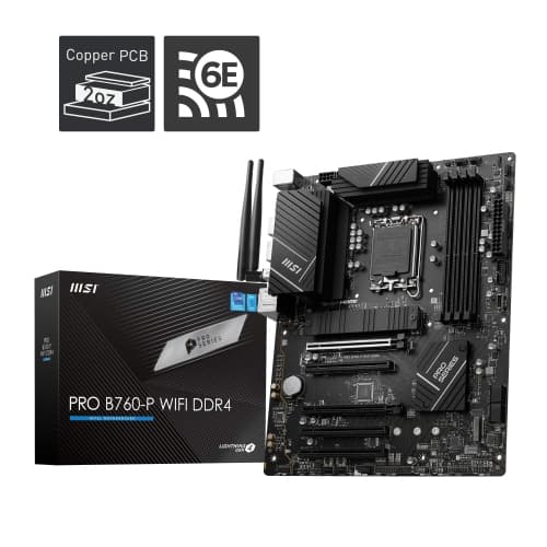 MSI PRO B760-P WIFI DDR4 ATX Socket 1700 DDR4 Motherboard for 12/13/14th Gen Intel CPUs