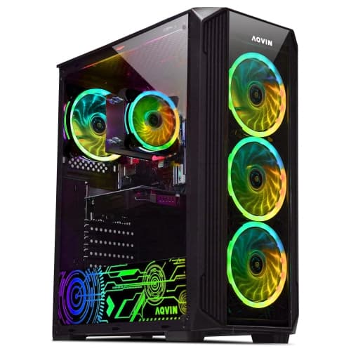 Gaming PC Desktop Tower ~ Intel Core i7 Processor up to 4.6GHz, 512GB Nvme SSD 32GB RAM GeForce GTX 1650 GDDR5 HDMI, Windows 11 Pro WiFi – Refurbished (Excellent)