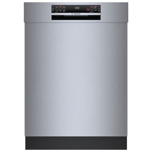 Bosch 800 Series 24" 42dB Precision Wash Crystal Dry Aqua Stop 3rd Rack Dishwasher- Wi-Fi (SHE78CM5N) - Stainless Steel