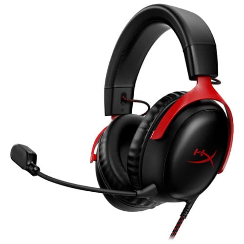 HyperX Cloud III Wired Gaming Headset for Xbox Series X|S / Xbox One / PC / PS4 / PS5 / Nintendo Switch - Black/Red