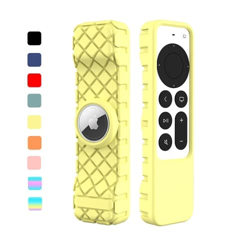Remote Case for Apple Siri Remote (2nd Gen),Anti-Lost Protective Anti-Slip Durable Silicon Shockproof Rubber Cover for Apple 4K HD TV Siri Remote (2nd Generation) AirTag Applicable
