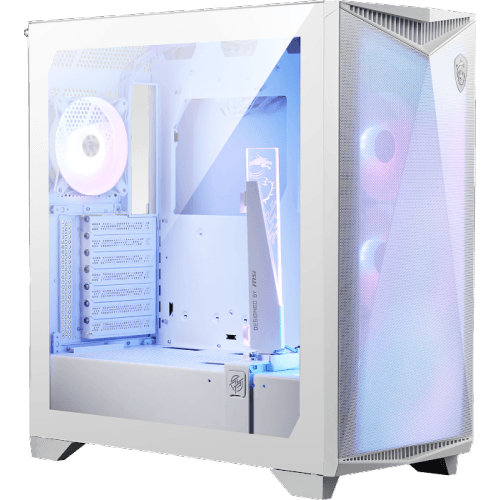 MSI MPG GUNGNIR 300R AIRFLOW WHITE - Mid-Tower Computer Case: Tempered Glass Side Panel, 120MM ARGB Fans, Liquid Cooling Support up to 360mm Radiator