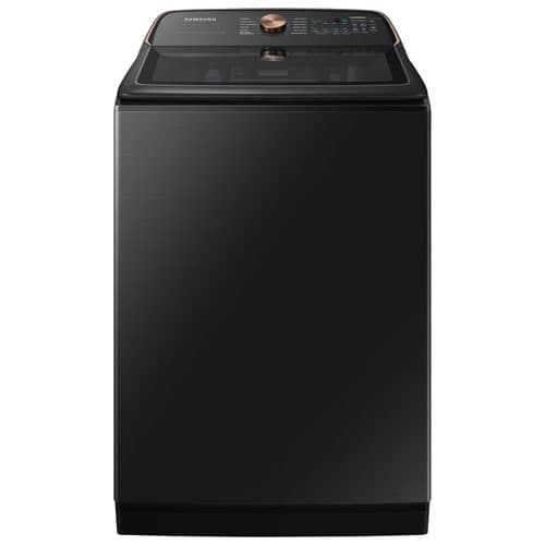 Samsung 6.2 Cu. Ft. (IEC) Top Load Washer with Sanitize Cycle, Turbo/Speed Wash, and Wi-Fi - Energy Star (WA54CG7550AVA4) - Black
