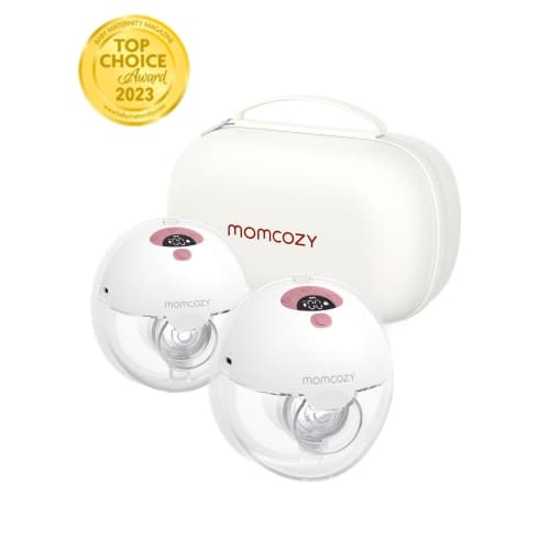 Momcozy M5 All-in-one Breast Pump, Double Portable Hands-Free Wearable Breast Pump with 3 Modes & 9 Levels, 24mm