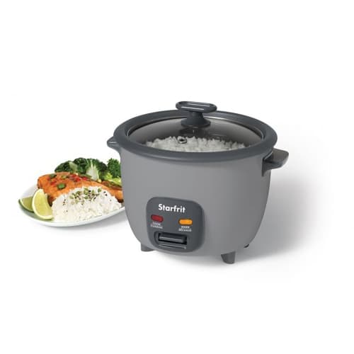 Starfrit - Electric Rice Cooker, 10 Liter Capacity, Non-Stick Surface, Gray