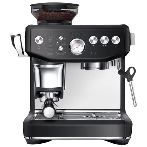 Breville Barista Express Impress Espresso Machine with Frother & Coffee Grinder - Black Truffle