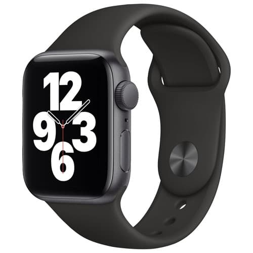 Refurbished (Excellent) - Apple Watch SE (GPS) 40mm Space Grey Aluminum Case with Black Sport Band