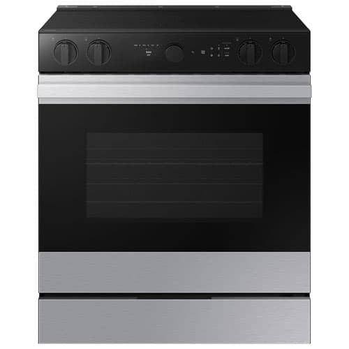 Samsung 30" 6.3 Cu. Ft. True Convection 5-Element Slide-In Electric Range (NSE6DG8700SRAC) - Stainless Steel