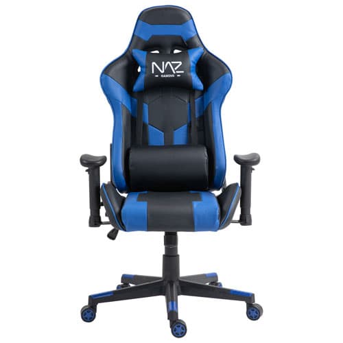 Naz Gladius Ergonomic High-Back Faux Leather Gaming Chair - Blue