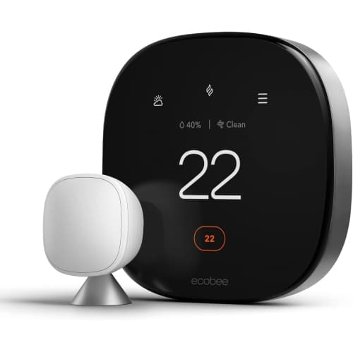 Ecobee Smart Thermostat Premium with Smart Sensor, Siri or Alexa Built in Air Quality Monitor, Black…